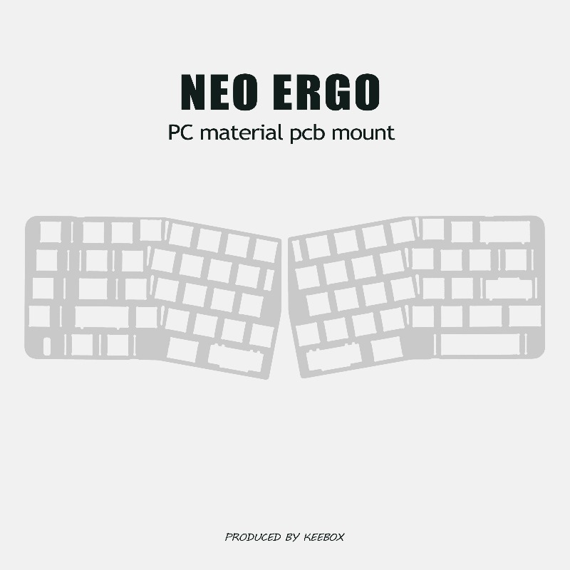 Crepe Pan Carbon - Pelat Posisi Keyboard Neo Ergo Pelat